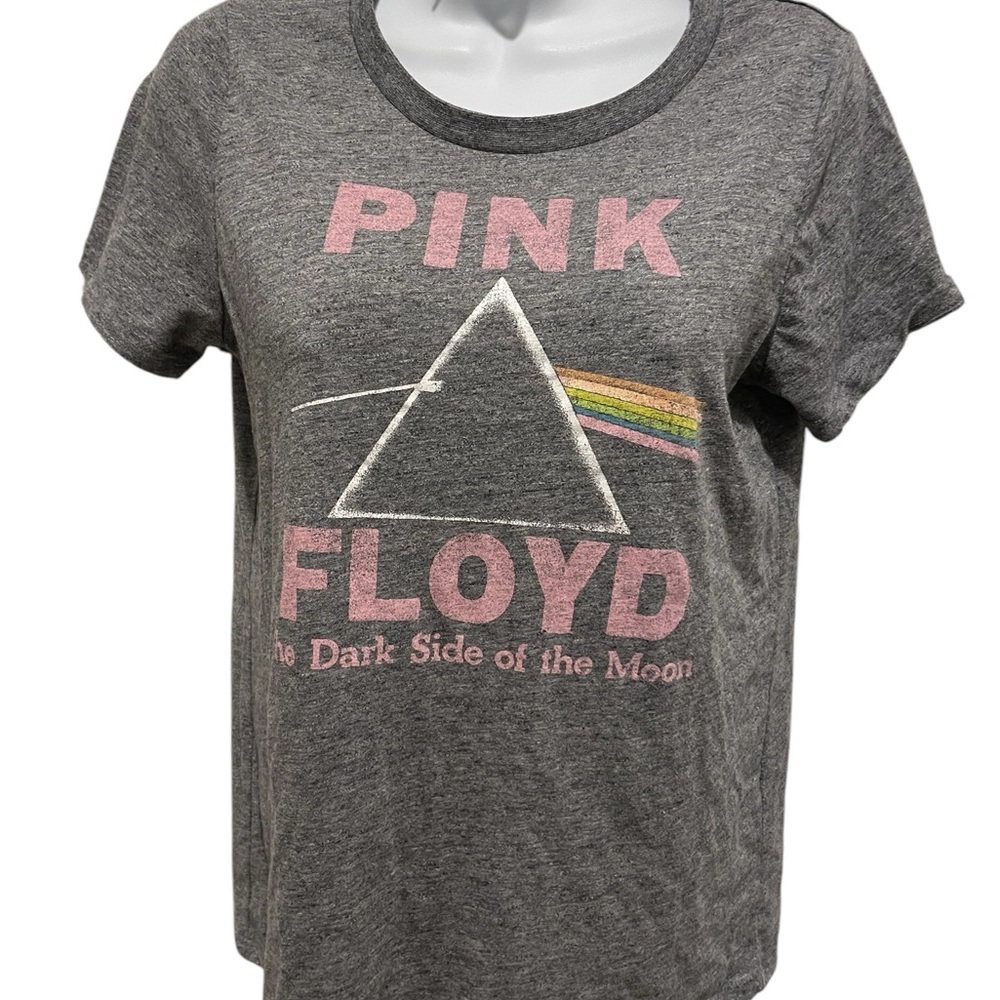 PINK FLOYD Womens Dark Side of The Moon Gray Short Sleeve TShirt Small